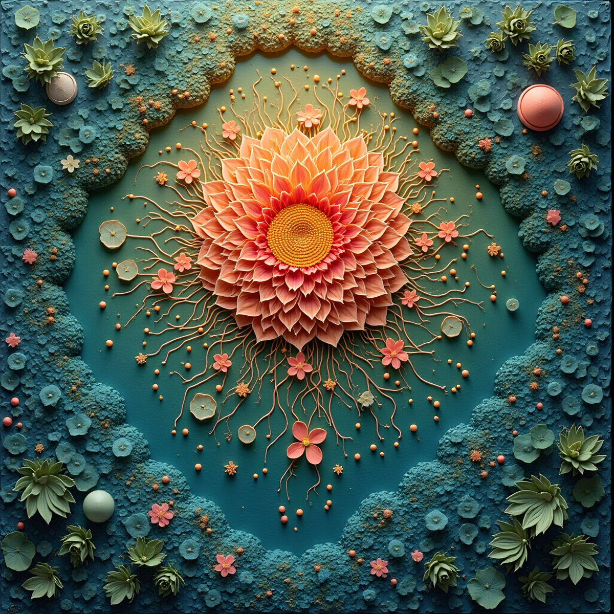 Coral Bloom Mandala